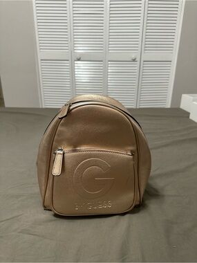 G by Guess Metallic Rose Gold Mini Backpack